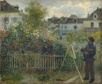 Renoir, Pierre Auguste - Claude Monet Painting in His Garden at Argenteuil