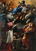 Lanfranco, Giovanni - Madonna and Child with Saint Charles Borromeo and Saint Bartholomew