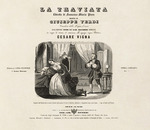 Ratti, Leopoldo - Cover of the first edition of the vocal score of opera La Traviata by Giuseppe Verdi