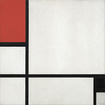 Mondrian, Piet - Composition No. I, with Red and Black