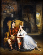 Lépaulle, François-Gabriel - Marie Taglioni and her brother Paul in the ballet La Sylphide