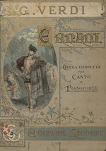 Anonymous - Cover of the vocal score of opera Ernani by Giuseppe Verdi