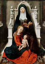 Memling, Hans - Panel of a diptych: The Virgin and Child with Saint Anne