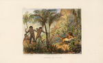 Rugendas, Johann Moritz - Tiger hunting. From Voyage pittoresque dans le Brésil