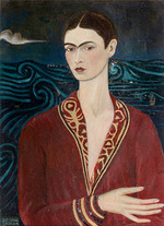 Kahlo, Frida - Self-Portrait Wearing a Velvet Dress