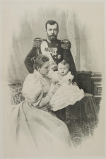 Anonymous - Emperor Nicholas II of Russia, Empress Alexandra Fyodorovna of Russia and Grand Duchess Olga Nikolaevna of Russia