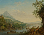 Chalon, Louis - Ideal river landscape with a view of Frankfurt