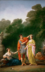Vien, Joseph Marie - Amant couronnant sa maîtresse (Lover crowning his mistress)