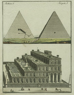 Westermayr, Conrad - Profile and interior of the Great Pyramid. The Hanging Gardens