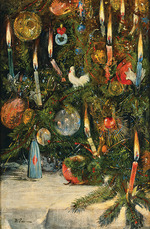 Willmann, Rudolf Bernhard - Christmas tree decorated with lights