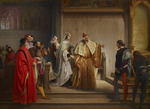 Hayez, Francesco - Doge Marino Falier accusing Michele Steno of responsibility for the inscription insulting him and the Dogaressa
