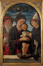 Mantegna, Andrea - Madonna and Child with Saint Jerome and Saint Louis of Toulouse