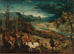 Bruegel (Brueghel), Pieter, the Elder - The Return of the Herd (Autumn)