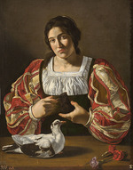 Cecco Bravo, (Francesco Montelatici) - Woman with a Dove
