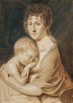 Krafft - Self-portrait with son Johann August (1792-1870)