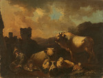 Dietrich, Christian Wilhelm Ernst - Dutch shepherd scene