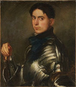 Spadini, Armando - Self-portrait with armour