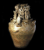 The Oriental Applied Arts - Celadon-glazed granary jar (Hunping) 