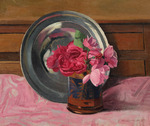 Vallotton, Felix Edouard - Roses and pewter dish