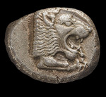 Numismatic, Ancient Coins - Drachm. Knidos, Caria. Head of roaring lion