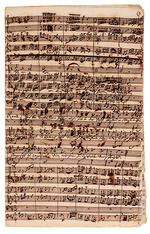 Bach, Johann Sebastian - Autograph manuscript of the Cantata Auf Christi Himmelfahrt Allein (BWV 128)