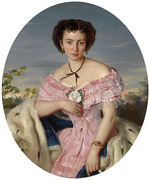 Moser, Ernst Christian - Portrait of the Singer Philippine von Edelsberg (1838-1917)