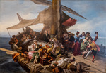 Brugnone de Rossi, Casimiro - Goldoni fleeing Rimini (La Barca dei Comici)