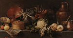 Pereda y Salgado, Antonio, de - Still life with vegetables and kitchen utensils