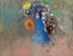 Redon, Odilon - Flowers in a Blue Vase