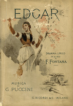 Zuccarelli, Giovanni - Cover of the libretto for the opera Edgar by Giacomo Puccini
