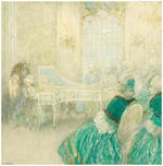 Lefler, Heinrich - The six-year-old Wolfgang Amadeus Mozart with his sister Maria Anna performing for Empress Maria Theresia on 13 October 1762