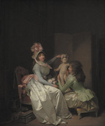 Boilly, Louis-Léopold - Garlanding the Statuette of Cupid