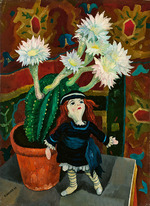 Wacker, Rudolf - Sill Life with Blooming Cactus and Doll