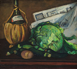 Marussig, Piero - Still Life with Flask of Wine