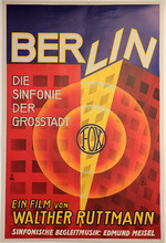 Anonymous - Movie poster Berlin: Symphony of a Metropolis by Walther Ruttmann