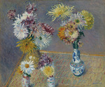 Caillebotte, Gustave - Four Vases of Chrysanthemums