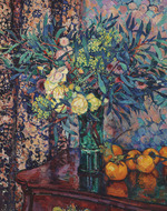 Rysselberghe, Théo van - Yellow roses, persimmons and mimosas