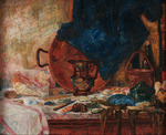 Ensor, James - Shells and blue curtain