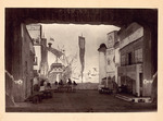 Fischer, Karl August - Square in Barcelona. Stage design by Alexander Golovin for the ballet Don Quijote by L. Minkus