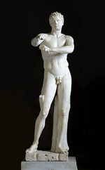Art of Ancient Rome, Classical sculpture - Apoxyomenos (Roman copy of Greek statue by Lysippus)