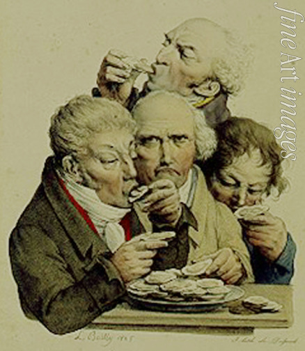 Boilly Louis-Léopold - Slurping Oysters