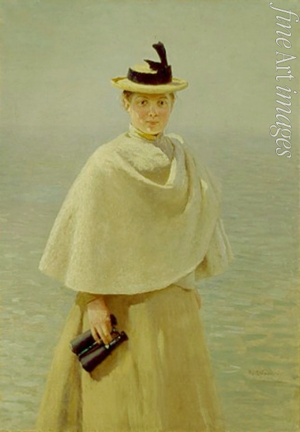 Dubowskoi Nikolai Nikanorowitsch - Porträt der Frau des Malers