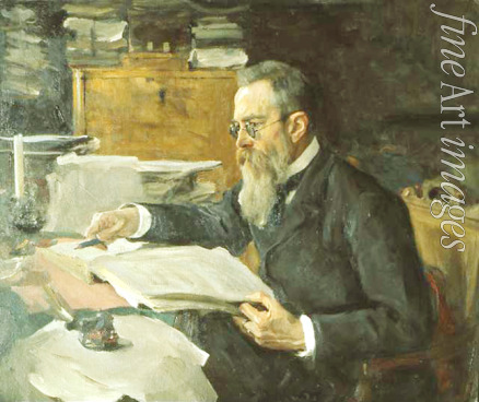 Serov Valentin Alexandrovich - Portrait of the composer Nikolai Rimsky-Korsakov (1844-1908)