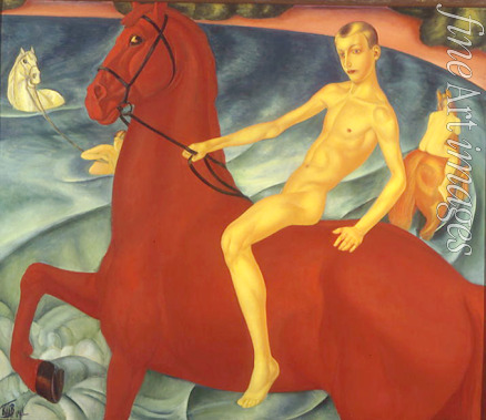 Petrov-Vodkin Kuzma Sergeyevich - Bathing of a Red Horse