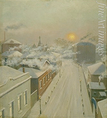 Germashev Mikhail Markianovich - A street in Zamoskvorechye. Winter