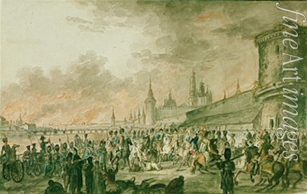 Unbekannter Meister des 19. Jhs. - Brand in Moskau am 15. September 1812