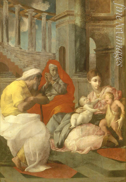 Primaticcio Francesco - Die Heilige Familie mit dem Johannesknaben und der heiligen Elisabeth