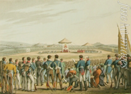 Clark John Heaviside - Church service of the Coalition troops at the Battle field near Teplice in 1813