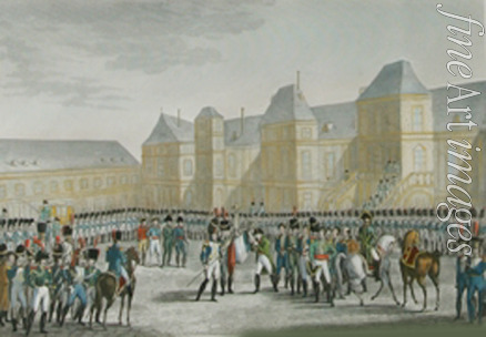 Pigeot François - Napoléon Bonaparte Farewell to the Old Guard in Fontainebleau on 20 April 1814