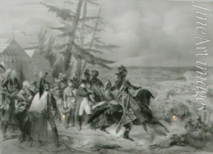 Motte Charles Etienne Pierre - Die Reste der Grande Armée überqueren die Memel im Dezember 1812
